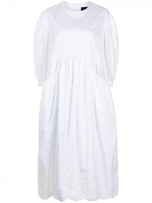 Платье с оборками Simone Rocha. Цвет: белый