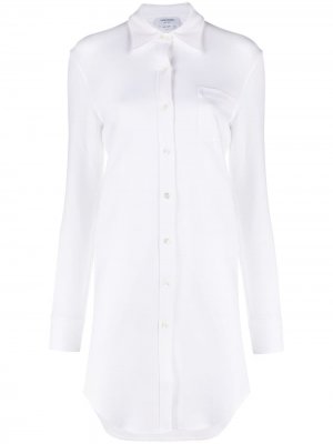 Длинная рубашка с нагрудным карманом Thom Browne. Цвет: белый