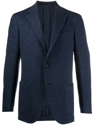 Однобортный пиджак в полоску Etro. Цвет: синий