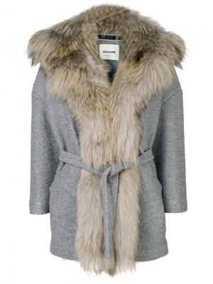 Belted coat Ava Adore. Цвет: серый