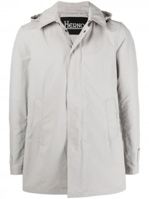 Непромокаемая куртка с воротником Herno. Цвет: серый