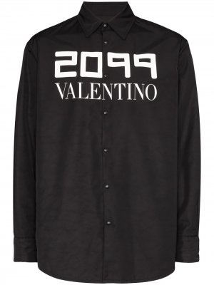 Куртка-рубашка 2099 с логотипом Valentino. Цвет: черный