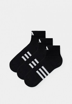 Носки 3 пары adidas. Цвет: черный