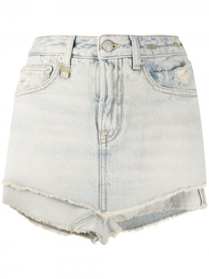 Многослойные джинсовые шорты Ashlyn R13. Цвет: синий
