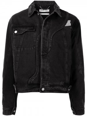 Укороченная джинсовая куртка C2h4. Цвет: черный