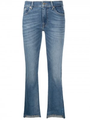 Укороченные расклешенные джинсы 7 For All Mankind. Цвет: синий