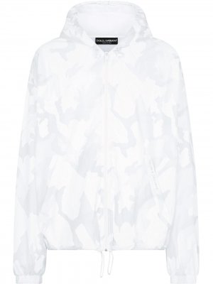 Ветровка с абстрактным узором Dolce & Gabbana. Цвет: белый