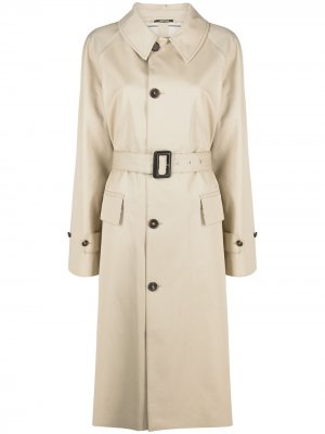 Однобортное пальто с заостренными лацканами Maison Margiela. Цвет: нейтральные цвета