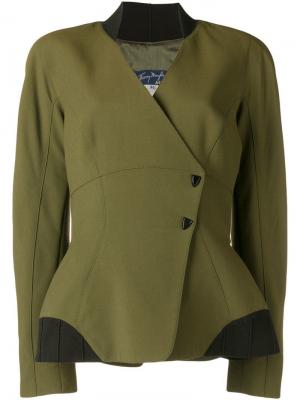 Облегающая куртка Thierry Mugler Vintage. Цвет: зеленый
