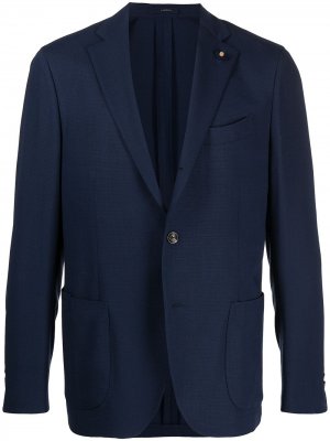 Трикотажный пиджак Lardini. Цвет: синий