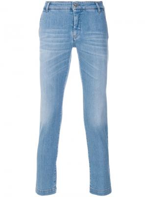 Классические облегающие джинсы Entre Amis. Цвет: синий