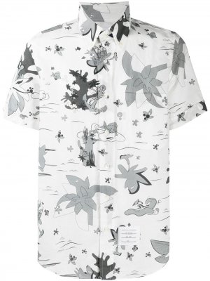 Рубашка с короткими рукавами Thom Browne. Цвет: серый