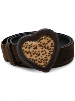 Ремень с пряжкой в форме сердца Yves Saint Laurent Pre-Owned. Цвет: коричневый