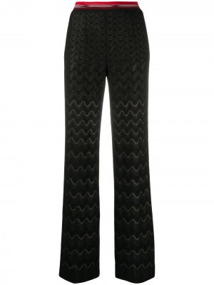 Трикотажные брюки с геометричным узором Missoni. Цвет: черный