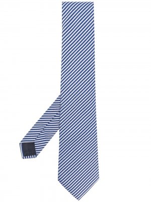 Галстук в диагональную полоску Giorgio Armani. Цвет: синий