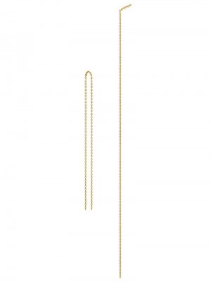 Длинные цепочные серьги Shihara. Цвет: золотистый