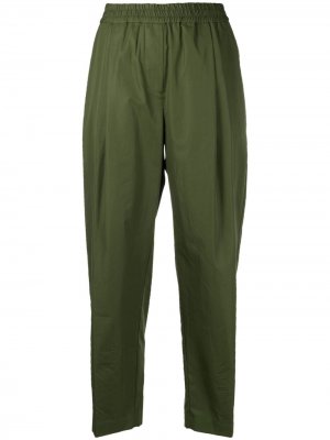 Укороченные брюки с эластичным поясом Aspesi. Цвет: зеленый