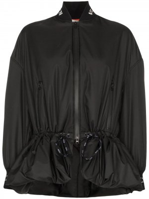 Куртка-бомбер с затяжками Valentino. Цвет: черный