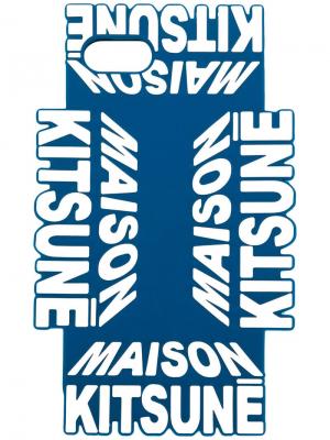 Объемный чехол для iPhone X Maison Kitsuné. Цвет: синий