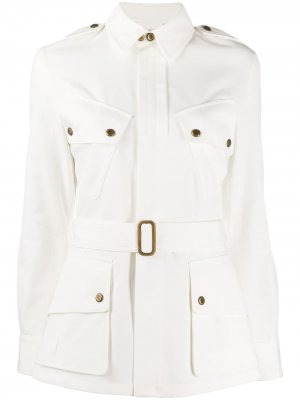 Джинсовая куртка с поясом Ralph Lauren Collection. Цвет: белый