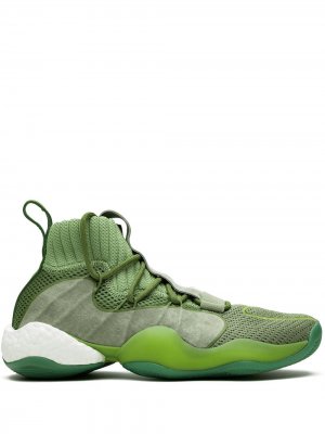 Высокие кроссовки PW Crazy BYW adidas. Цвет: зеленый