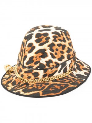 Шляпа с леопардовым узором pre-owned Christian Dior. Цвет: коричневый