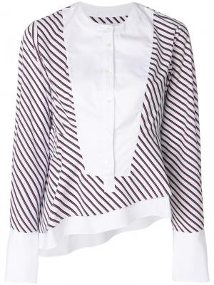Полосатая блузка Carven. Цвет: белый
