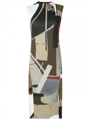 Платье миди с абстрактным принтом Osklen. Цвет: разноцветный