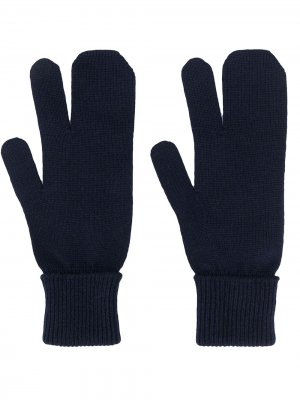 Трикотажные перчатки Maison Margiela. Цвет: синий