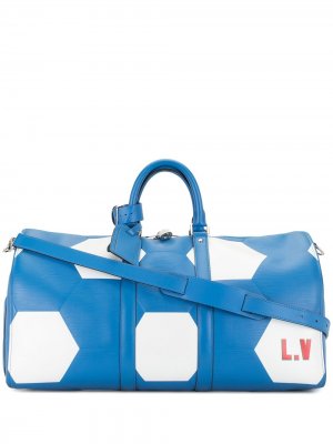 Сумка FIFA Keepall pre-owned ограниченной серии Louis Vuitton. Цвет: синий