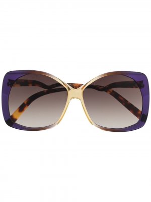 Солнцезащитные очки в массивной оправе Emmanuelle Khanh. Цвет: фиолетовый
