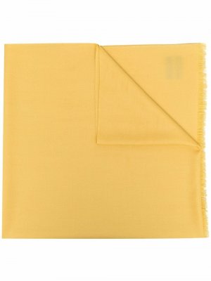 Кашемировый шарф с бахромой N.Peal. Цвет: желтый