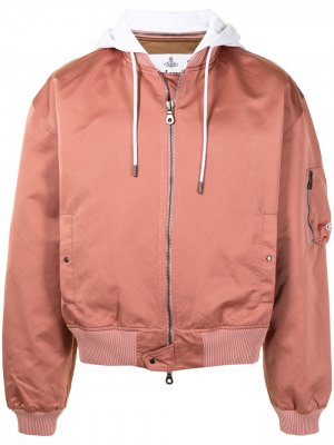 Куртка-бомбер с контрастным воротником Vivienne Westwood. Цвет: розовый