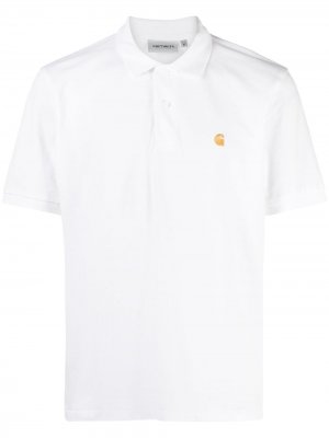 Рубашка поло с вышитым логотипом Carhartt WIP. Цвет: белый