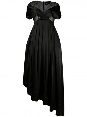 Полупрозрачное платье с асимметричным подолом Simone Rocha. Цвет: черный