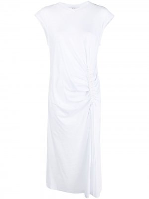 Платье миди с рукавами кап MSGM. Цвет: белый