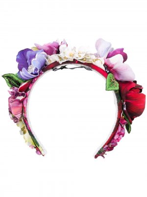 Обруч для волос с цветочным декором Dolce & Gabbana. Цвет: фиолетовый