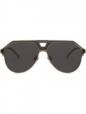 Солнцезащитные очки-авиаторы Miami Dolce & Gabbana Eyewear. Цвет: черный