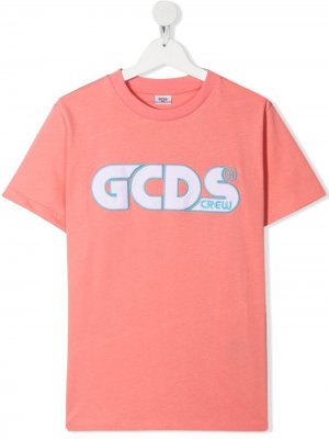 Футболка с короткими рукавами и логотипом Gcds Kids. Цвет: розовый