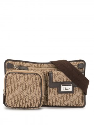 Поясная сумка Street Chic pre-owned с узором Trotter Christian Dior. Цвет: коричневый