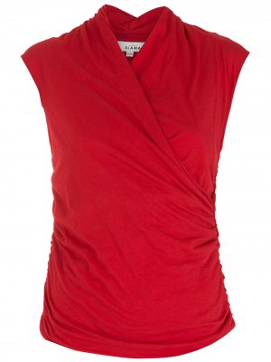 Драпированная блузка Amir Slama. Цвет: красный