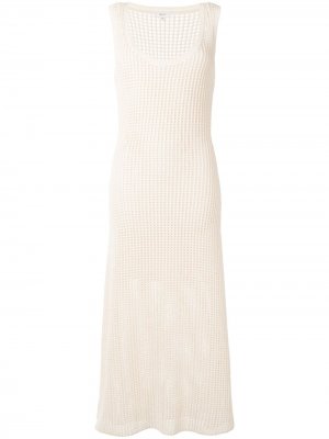 Фактурное платье макси без рукавов A.L.C.. Цвет: белый