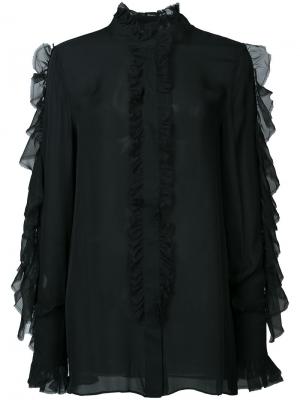 Блузка с рюшами Keon Thomas Wylde. Цвет: чёрный
