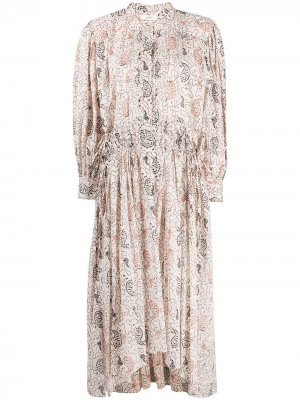 Платье-рубашка с принтом пейсли Isabel Marant Étoile. Цвет: нейтральные цвета