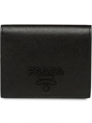 Маленький кошелек Prada. Цвет: черный