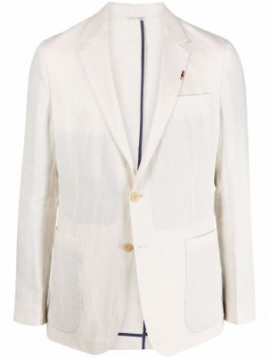 Пиджак на двух пуговицах PAUL SMITH. Цвет: нейтральные цвета