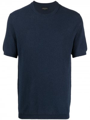 Махровая футболка Roberto Collina. Цвет: синий