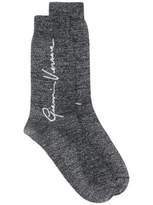 Носки с вышивкой Gianni Versace. Цвет: черный