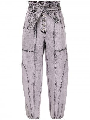 Укороченные джинсы с завязками Ulla Johnson. Цвет: фиолетовый