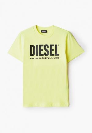 Футболка Diesel. Цвет: желтый